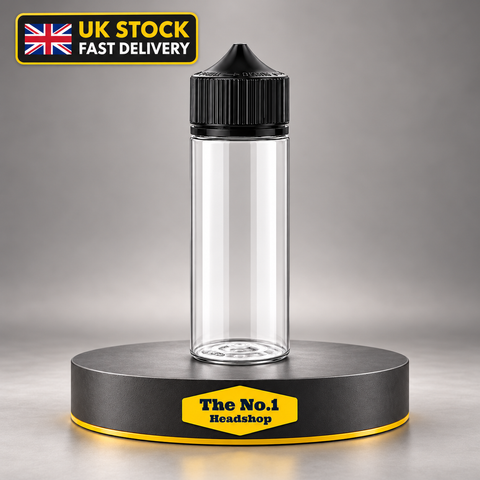 120ml Clear PET Liquid Dropper Bottle with Black Cap