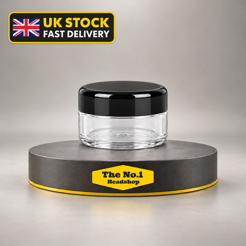 3ml Clear Sample Jar with Black Screw Lid