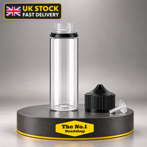 120ml Clear PET Liquid Dropper Bottle with Black Cap