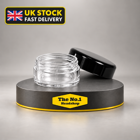 3ml Clear Sample Jar with Black Screw Lid