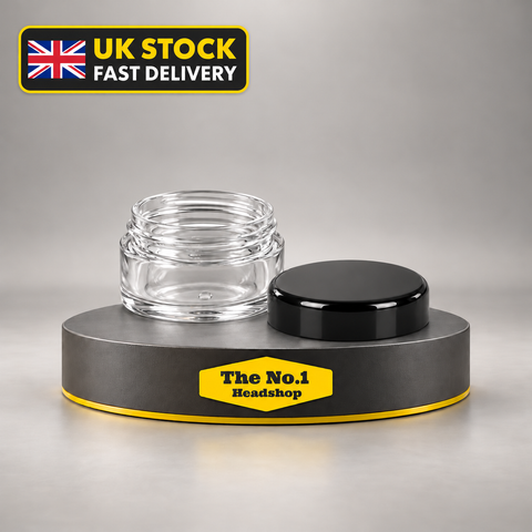 3ml Clear Sample Jar with Black Screw Lid