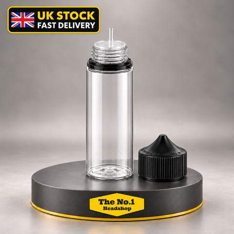 120ml Clear PET Liquid Dropper Bottle with Black Cap