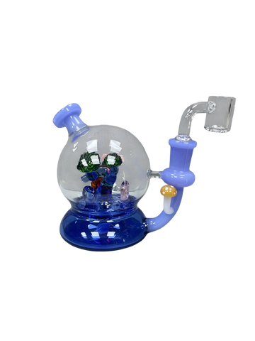 4.5" Pine Perc Dab Rig with Quartz Banger