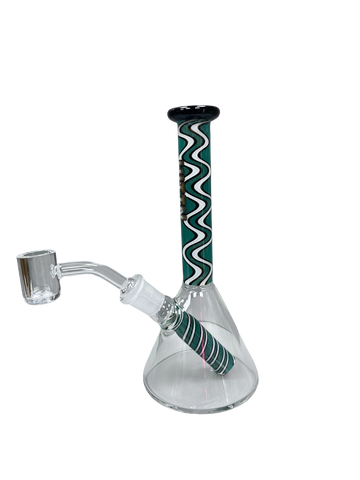 6.6" American Colour Dab Rig with Quartz Banger