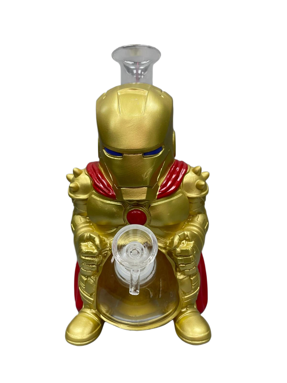 8.5" Iron Man PVC Water Pipe with Glass Bowl