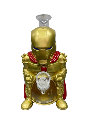 8.5" Iron Man PVC Water Pipe with Glass Bowl
