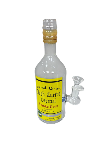 9.5" Liquor Bottle Style Glass Water Pipe