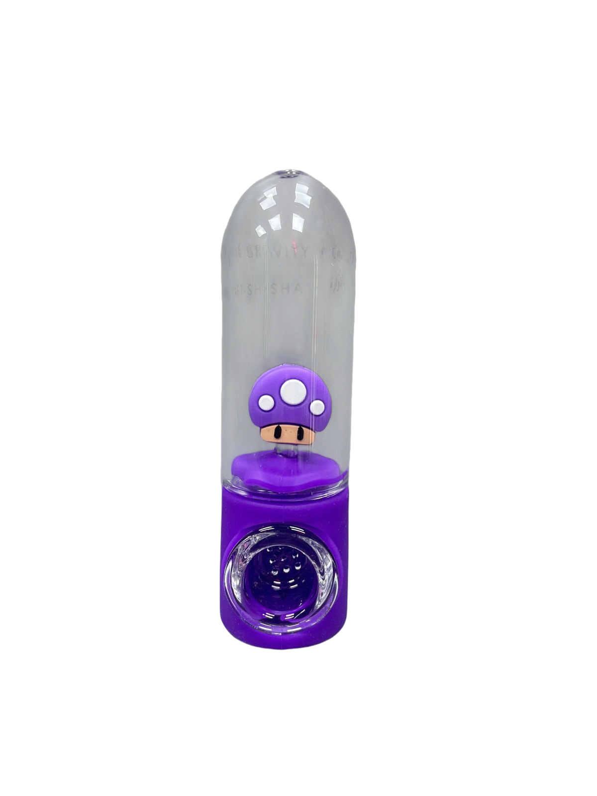 11cm Mini Silicone and Glass Pipe - Mushroom