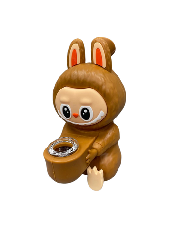 14cm Open Eye Labubu Silicone Water Pipe