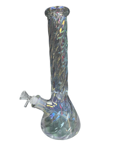 12.5" Holographic Rainbow Glass Water Pipe