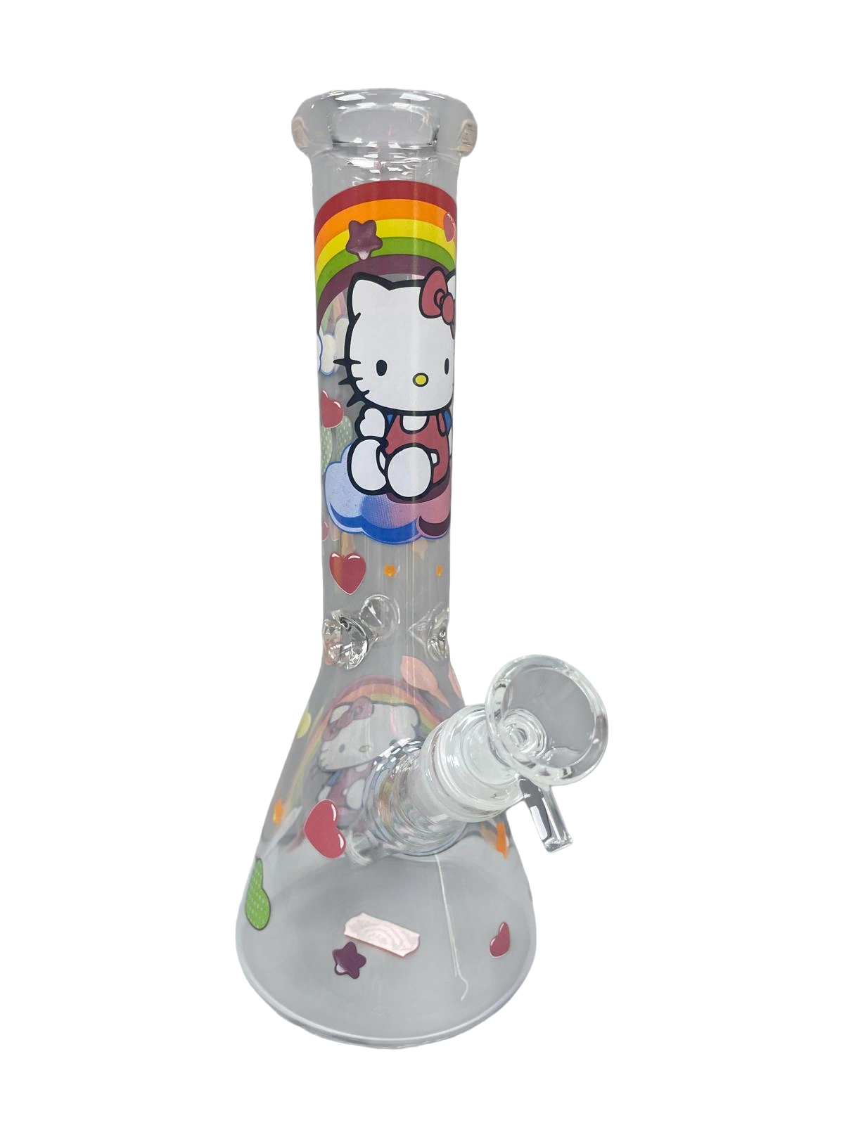 10" Hello Kitty Decal Glass Water Pipe